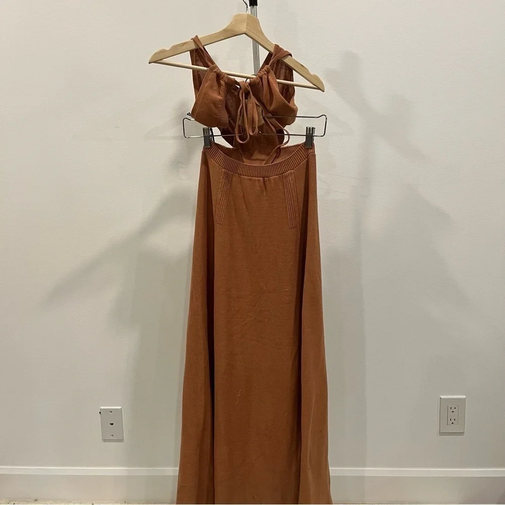 NWT ba&sh Alula knit Cutout Maxi Dress - Picture 5 of 11